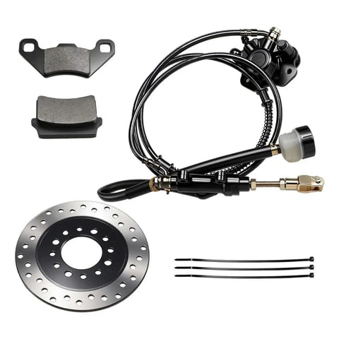 Beefy Hydraulic Rear Disc Brake Caliper Kit With Stainless Steel Rotor And Replacement Pads For Dirt Bikes Quads ATVs Go Karts