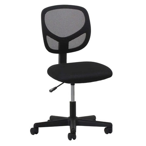 Office chair with mesh back and black seat, equipped with a heavy duty 5.5 inch gas lift cylinder replacement for office chairs, 450 lb capacity.