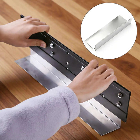 Hands using 16 Inch Sheet Metal Bender for HVAC Ductwork and Roofing Panels Hemming Forming, adjustable folding depths, steel construction