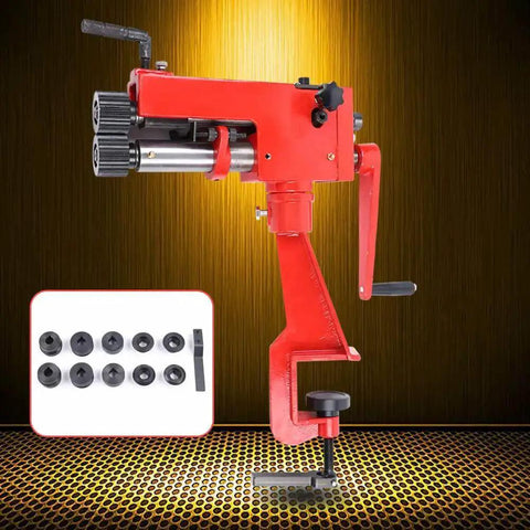 Heavy Duty Sheet Metal Bead Roller With Dies For 22 Gauge Sheets 7 Inch Throat Depth Rotary Forming Tool Pro Grade Hand Crank