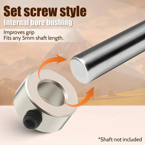 10 Pack Shaft Collars With Wrench And Screws 5.05mm Bore 10mm Outer Diameter 5mm Width Solid Steel Construction Landing Gear Stopper Wheel Collar For Machinery And Industrial Use
