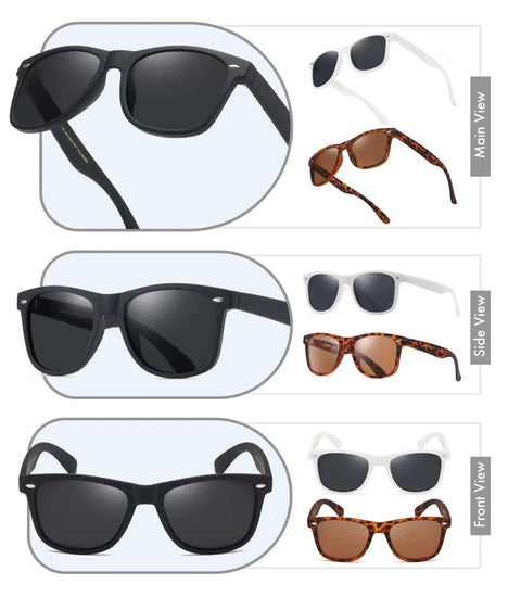 Polarized Sunglasses For Men And Women With UV400 Protection Retro Vintage 80S Style Shades Unisex Sun Glasses Glare Reducing Lenses