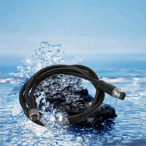 M12 12 Pin A Code Connector Cable Male To Female IP67 Waterproof Industrial Extension Wire 30V 1.5A for sensors in wet conditions