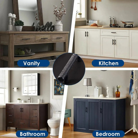 60 Pack 3 Inch Center To Center Matte Black Cabinet Pulls for kitchen, bathroom, bedroom, and vanity cabinets.