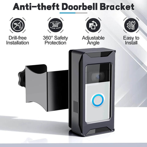 Adjustable Anti Theft Video Doorbell Mount Bracket For Ring And Blink in anti-theft bracket with adjustable angle and easy install.