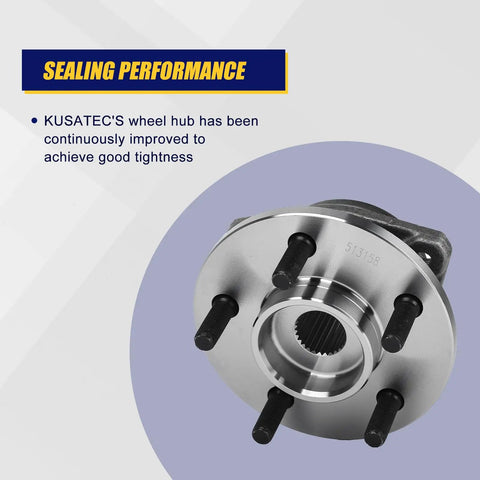 2 Pack Beefed Up Front Wheel Hub And Bearing Assembly For 1999 To 2001 Jeep Cherokee And 2000 To 2006 TJ Wrangler hub close-up