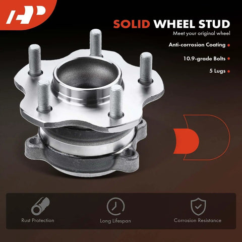 2 Pack Rear Wheel Bearing And Hub Assembly For Nissan And Infiniti FWD Models Compatible With Altima Pathfinder Maxima Murano QX60 JX35 Five Lug Design For A Secure Fit And Smooth Quieter Ride Drop In