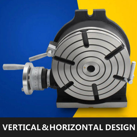 8 Inch Rotary Table With Horizontal And Vertical Tilt For Precision Milling And Drilling showing vernier reading, HV8 3MT shank.