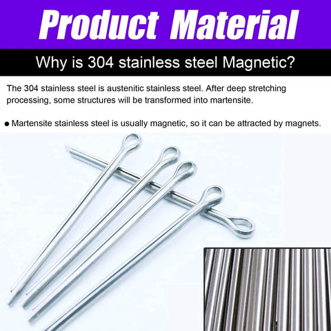 360 Piece Cotter Pin Assortment Kit With 6 Sizes In 304 Stainless Steel Split Pins For Cars Lawn Mowers Trucks And Tractors Repair