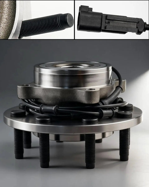 Front Wheel Bearing And Hub Assembly For Ram 1500 2006 2007 2008 And Ram 2500 3500 8 Lug With ABS Replacement shown in detailed view