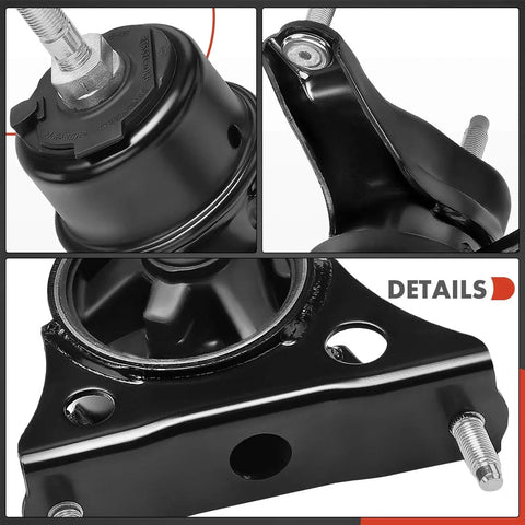 Close-up of Four Piece Engine And Transmission Mount Kit For Toyota Highlander Two Point Four Liter 2004 2005 2006 2007 FWD Automatic Transmission With Torque Strut Mounts Replacement Set Heavy Duty Built To Take The Heat