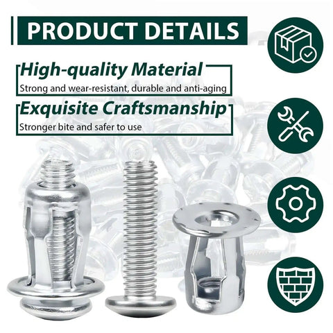 80 Piece Expansion Screw Petal Nut Kit For M4-20 M4-25 M5-25 M6-25 Sizes with galvanized finish features durable, anti-aging design