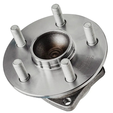 Close-up view of 2 Rear Wheel Bearing Hubs for Toyota Celica 2000-2005, Corolla 2003-2008, Matrix 2003-2008, and Pontiac Vibe NON-ABS FWD
