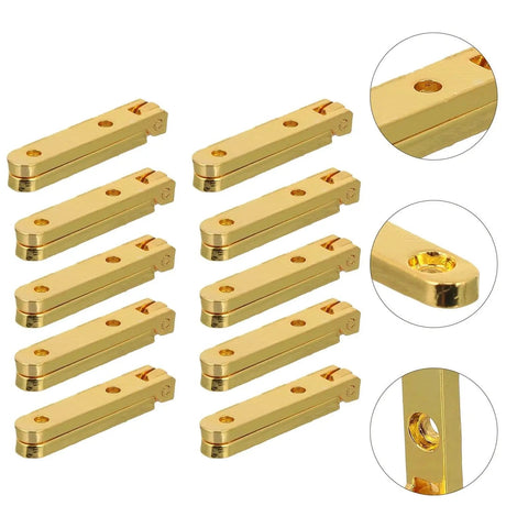 10 Pcs Zinc Alloy Decorative Hinges 30x30x6mm 90 Degree Miniature Hardware For Jewelry Boxes Wooden Chests Cabinets Dollhouse Craft DIY Case Accessories