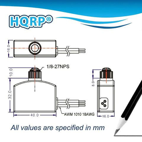 Technical diagram of Two Pack Dusk To Dawn Photoelectric Sensor Switch for indoor outdoor lights, showing dimensions in mm.