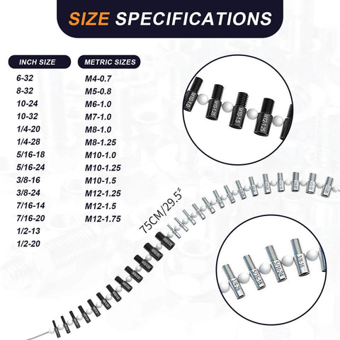 Nut And Bolt Thread Checker With 26 Male And Female Gauges 14 Inch And 12 Metric Quickly Check Inch Or Metric Nuts And Bolts