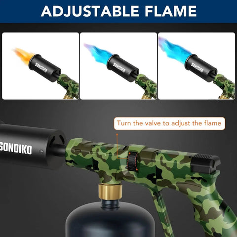 Propane Kitchen Torch Head With Adjustable Flame For Cooking, BBQ, Sous Vide, And Steak Searing, Kickass Blow Torch