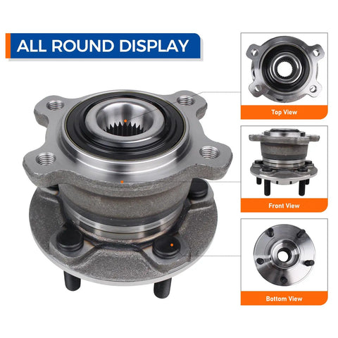 Rear Wheel Bearing And Hub Assembly For Ford Escape 2013 To 2018 And Lincoln MKC 2015 To 2019 5 Lug Replacement shown in various views