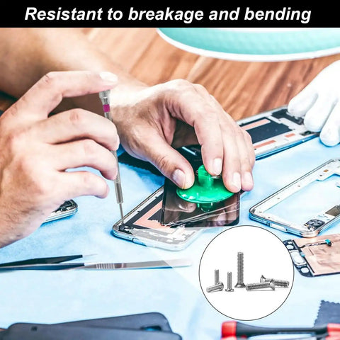 Repair with 500-Pack Self-Tapping Micro Screws M1.2 M1.4 M2 For Eyewear, Watches, Laptops And Electronics, stainless steel visible
