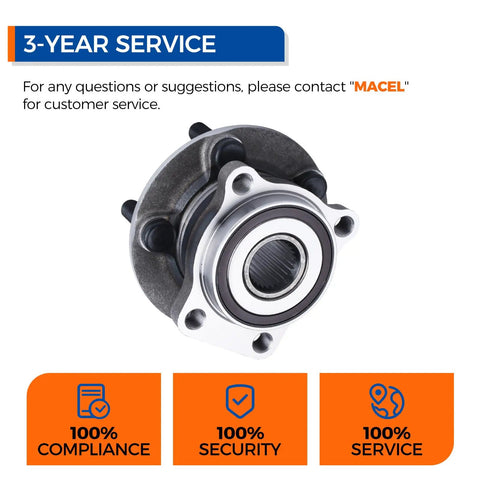 Front Wheel Hub And Bearing Assembly With ABS For Subaru Forester 2009-2014, Impreza 2008-2014, XV Crosstrek Through Early 2014