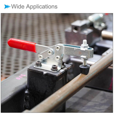 Heavy Duty Horizontal Quick Release Toggle Clamp For Woodworking 550 Lbs Holding Capacity securing metal rod
