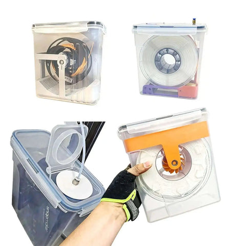 Filament Storage Box 4 Pack 4.0L Waterproof Dust Proof Container For 3D Printing Filament With Desiccant And Label DIY Dry Box Upgrade Accessories Included showing various angles and features
