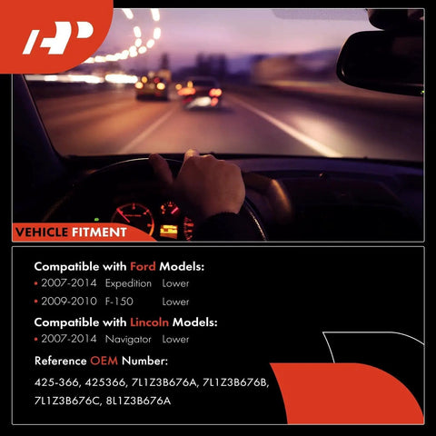 Dashboard view showing vehicle compatibility for Lower Steering Shaft With U Joint For Ford F150 2009 2010 And Expedition.