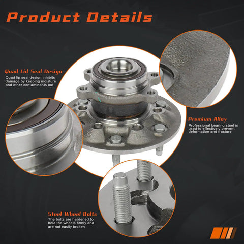 Product details of Pair Front Wheel Hub And Bearing Assembly For Chevrolet Colorado 2009 2012 And GMC Canyon 6 Lug 2WD ABS