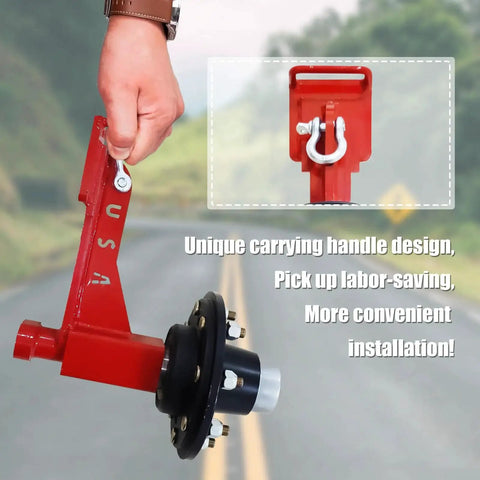 Two Pack Shipping Container Wheels With Eight Lug Configuration And Axle Ratchet Tie Down System for moving empty containers