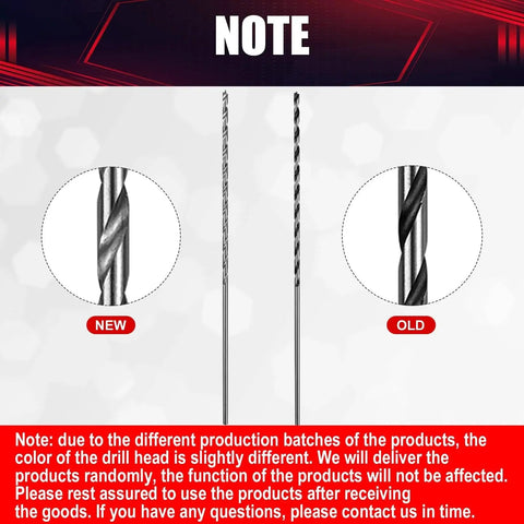 Comparison of old and new Extra Long Brad Point Drill Bit Set For Wood, showing drill bit design differences.