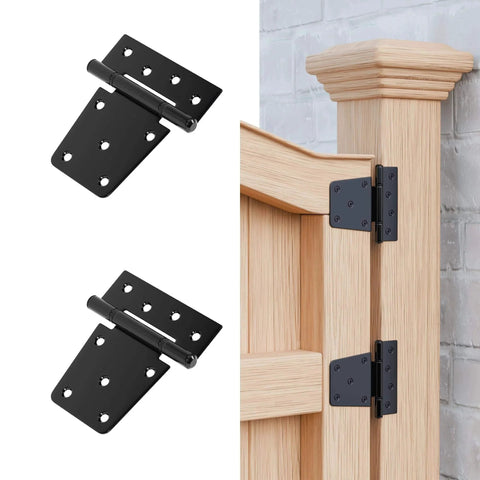 3.5 Inch Heavy Duty Gate Hinges With Extra Thick Straps For Wood Fence Barn Doors And Sheds 60 Lb Capacity 2 Pack Black
