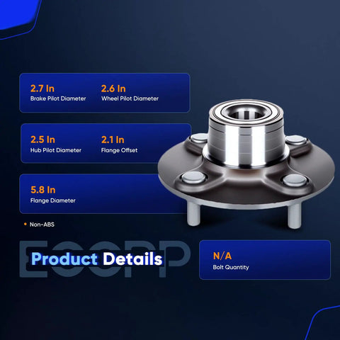 Rear Wheel Bearing And Hub Assembly For 2000 2006 Sentra Wheel Hub Bearings 512303 Replacement product details
