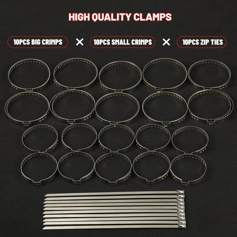 All In One Pro Grade CV Joint Boot Clamp Pliers Kit with 31 piece stainless steel clamp bands and zip ties for cars and auto repair