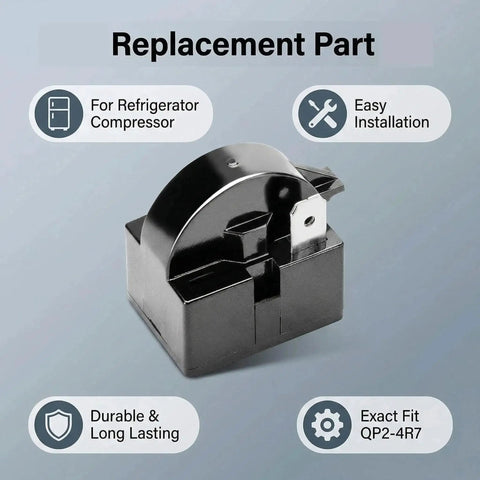 Fridge Compressor Start Relay And Overload Protector Kit 4 7 Ohm 1 Pin PTC Starter Relay with 6750C0005P and 6750C0004R.