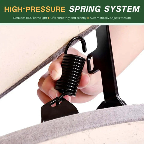 X Large Green Egg Hinge And Band Replacement Kit With Carbon Steel Hinges and Tough Springs for Big Egg Grill Upgrade