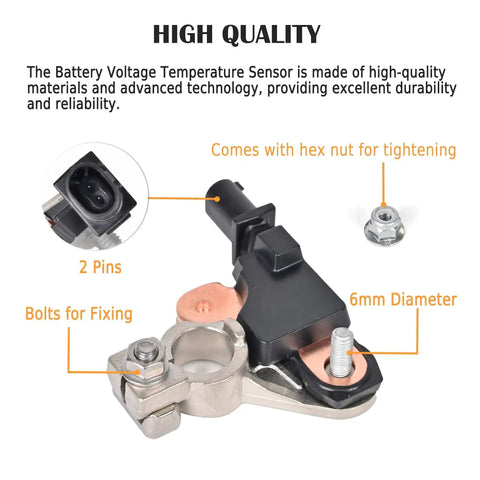 Plug And Play Battery Current Sensor For Honda Civic CR-V 2012 2013 2014 2015 2.4L Real Time Monitoring Replace OE 38920-TR0-A02 with hex nut detail