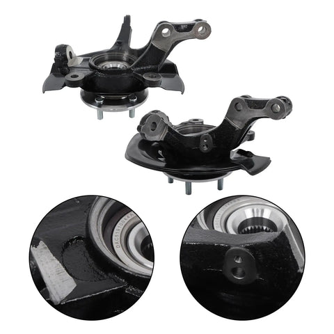 2 Pack Front Steering Knuckle And Wheel Hub Bearing Replacement Kit Direct Fit For Honda CRV 2007 2008 2009