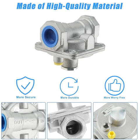 Adjustable Three Quarter Inch Natural Gas Pressure Regulator Works With NG And LPG For Four WC NG And Ten WC LPG Half PSI