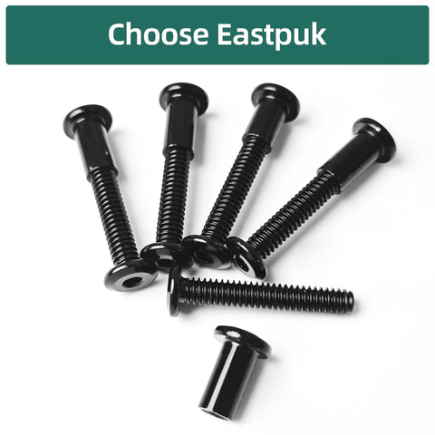 Twenty Piece One Quarter Twenty Thread Socket Head Cap Screws Bolts Barrel Nuts Kit In Eighteen Eight Stainless Steel With Black Oxide Finish