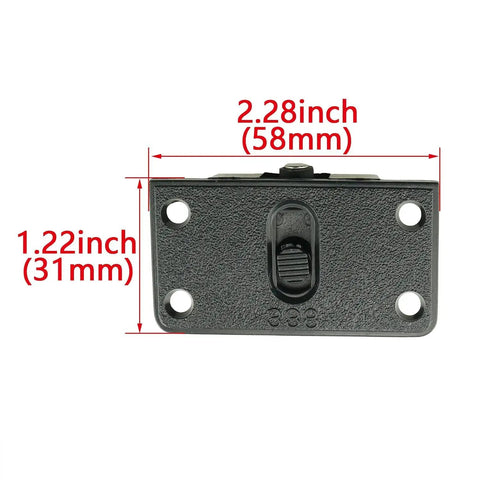 Wardrobe Sliding Door Roller Wheel Set For Closet Cabinets With ABS Nylon Wheels 58 x 31mm Overall Size, front view