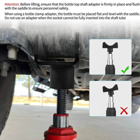 Beefy Heavy Duty Bottle Jack Axle Adapter Lifting Saddle Cradle For 2 Inch, 3 Inch, And 4 Inch Round Axles And 2 Inch Square Axle