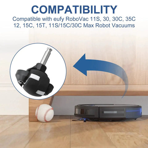 Front Wheel Swivel Caster Replacement For RoboVac Series Compatible With 11S MAX 15C MAX 25C MAX 30C MAX G30 G30 Edge G30 Hybrid