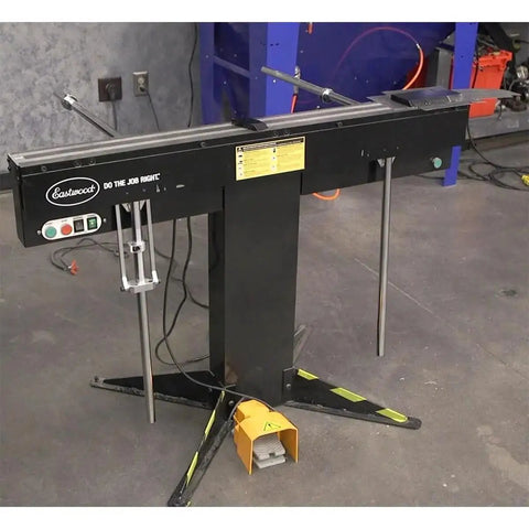 48 Inch Electro Sheet Metal Brake With 6 Ton Capacity, Magnetic Bender, Foot Pedal Controller, includes 9 clamp bars in workshop