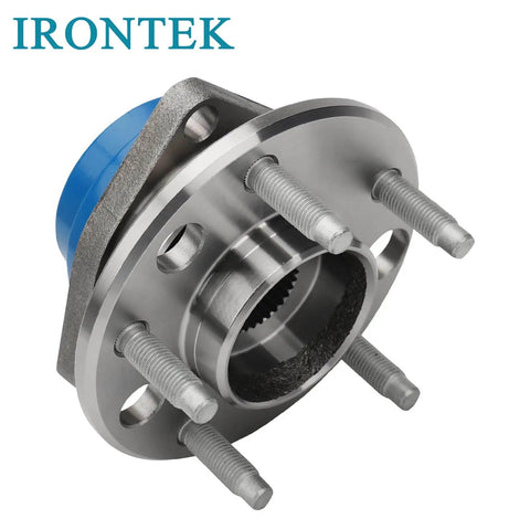 Front Wheel Hub And Bearing Assembly 2 Pack 513087 With ABS 5 Lug Compatible With Buick Century, side view showing 5 lugs