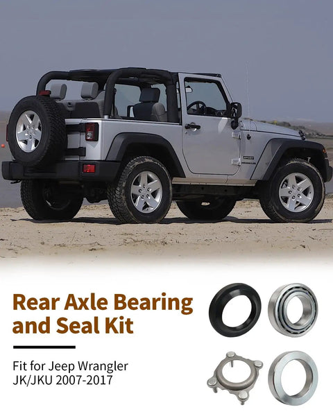 2 Piece Rear Axle Bearing And Seal Kit For 2007 2017 Wrangler JK JKU Axle Shaft Seal Retainer Replacement 68008523AA