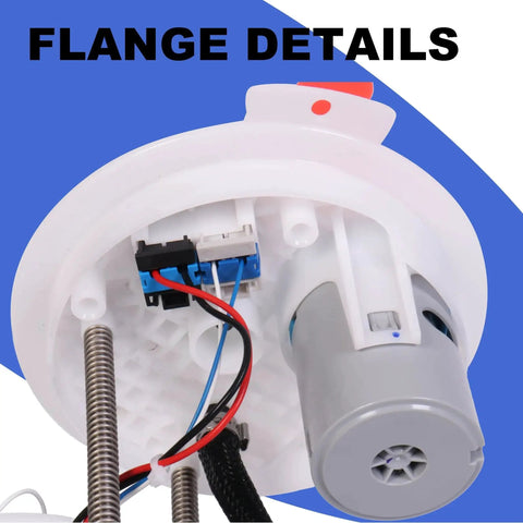 Close-up view of Electric Fuel Pump Assembly for Buick Verano and Chevy Cruze L4 1.4L 1.8L 2011 to 2015 Replacement E4034M flange details.