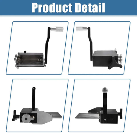 Four views of Bead Roller Tool Five Eighths Inch Tubing Beader For Intake And Intercooler Piping with handles and mounting options.