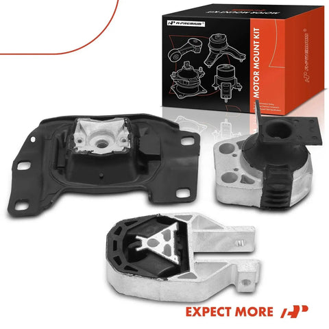 Ford Focus 3 Piece Engine Motor Mount And Transmission Mount Set For 2012 2013 2014 2015 2016 2.0L DIY Ready Bolt In Kit