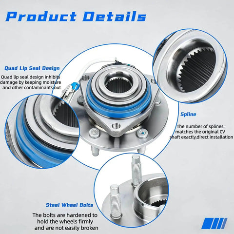 Product details of Single Front Wheel Hub Bearing Assembly, Fits Chevy Impala Monte Carlo Uplander Venture Buick Regal Century