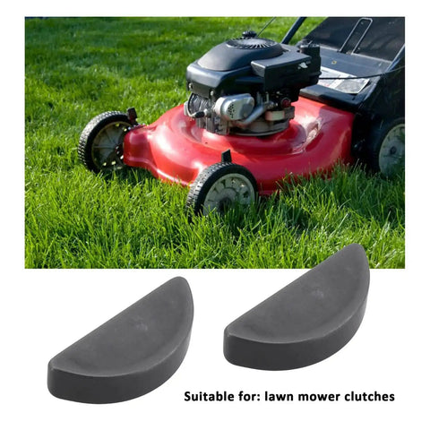 Woodruff Key KM-510A5100 12Mm X 2.9Mm X 4.8Mm, 10 Pack For Lawn Mower Engines, in front of a red lawn mower